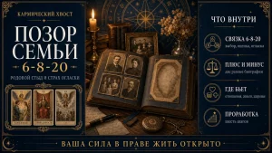 Кармический хвост 6-8-20: программа Позор семьи в матрице судьбы