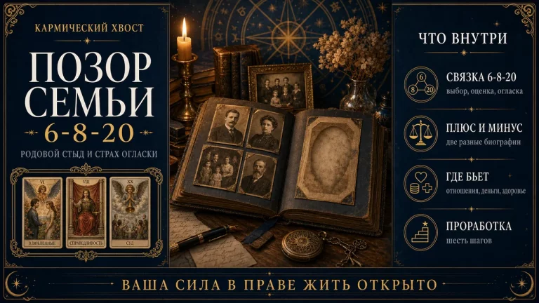 Кармический хвост 6-8-20: программа Позор семьи в матрице судьбы