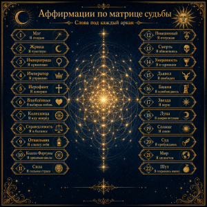 Аффирмации по матрице судьбы: под какой аркан какие слова