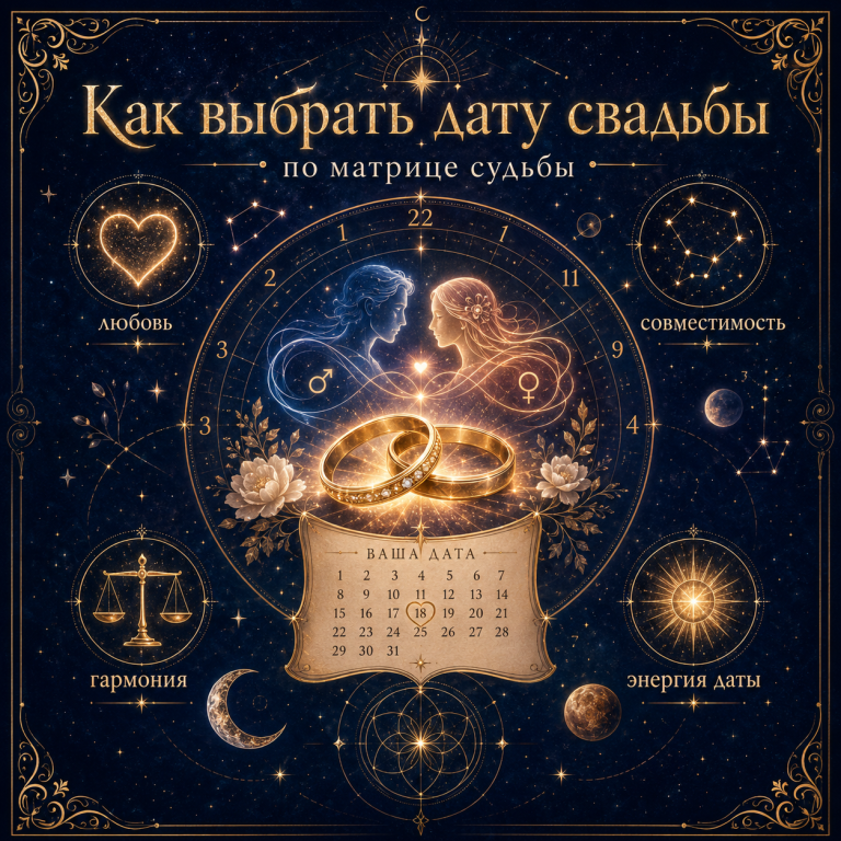 Как выбрать дату свадьбы по матрице судьбы