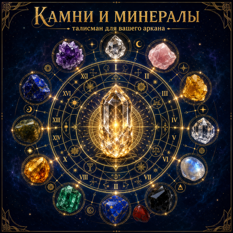 Камни и минералы по матрице судьбы: талисман для вашего аркана