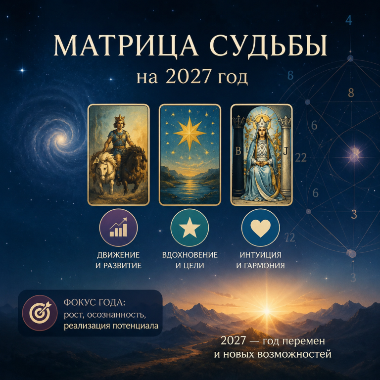 Матрица судьбы на 2027 год: значение арканов и общий прогноз