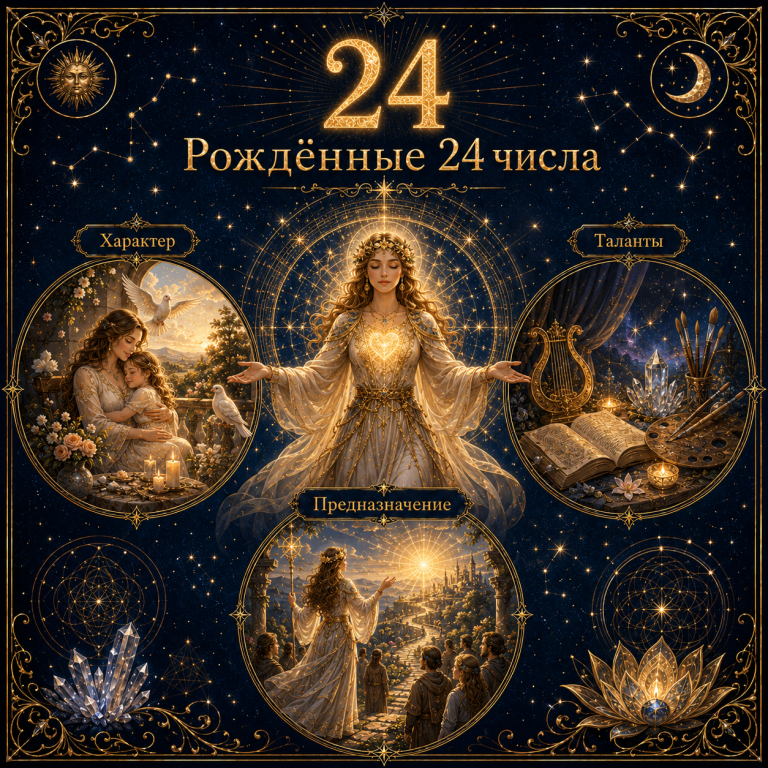 Рождённые 24 числа: характер, таланты и предназначение по матрице судьбы