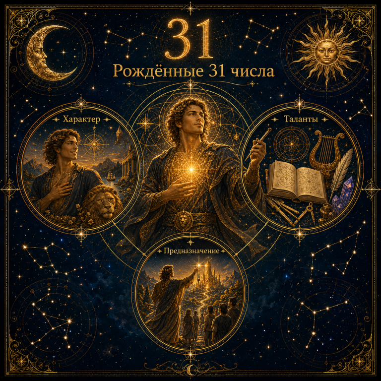Рождённые 31 числа: характер, таланты и предназначение по матрице судьбы