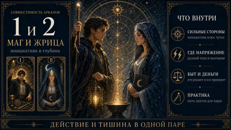 Совместимость арканов 1 и 2 в матрице судьбы: Маг и Жрица