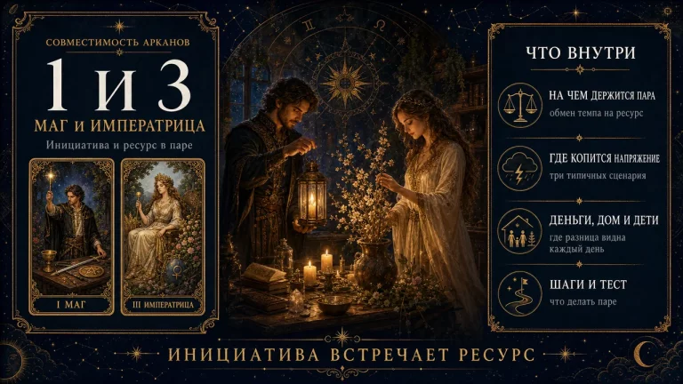 Совместимость арканов 1 и 3 в матрице судьбы, Маг и Императрица