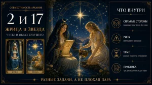 Совместимость арканов 2 и 17 в матрице судьбы, Жрица и Звезда