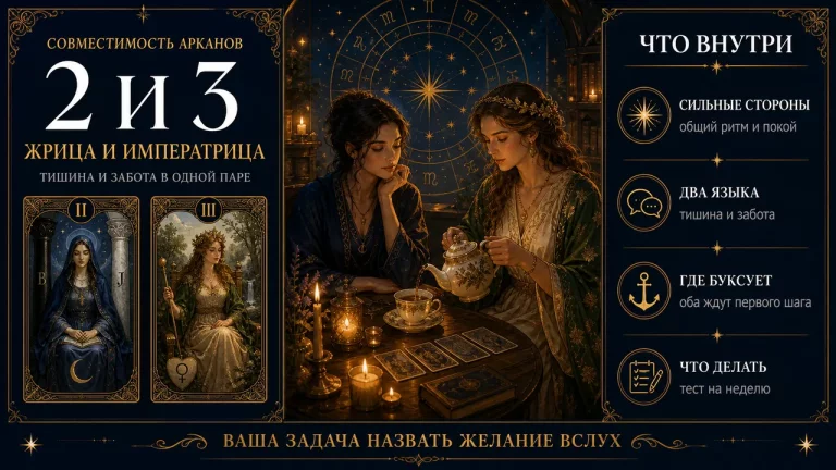 Совместимость арканов 2 и 3 в матрице судьбы: Жрица и Императрица
