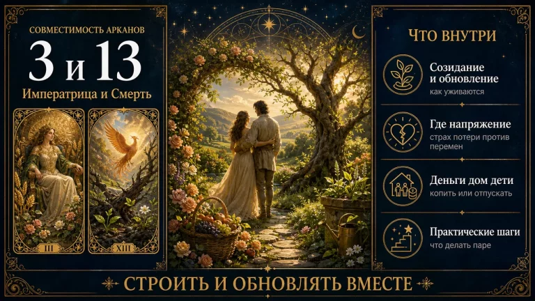 Совместимость арканов 3 и 13 в матрице судьбы: Императрица и Смерть