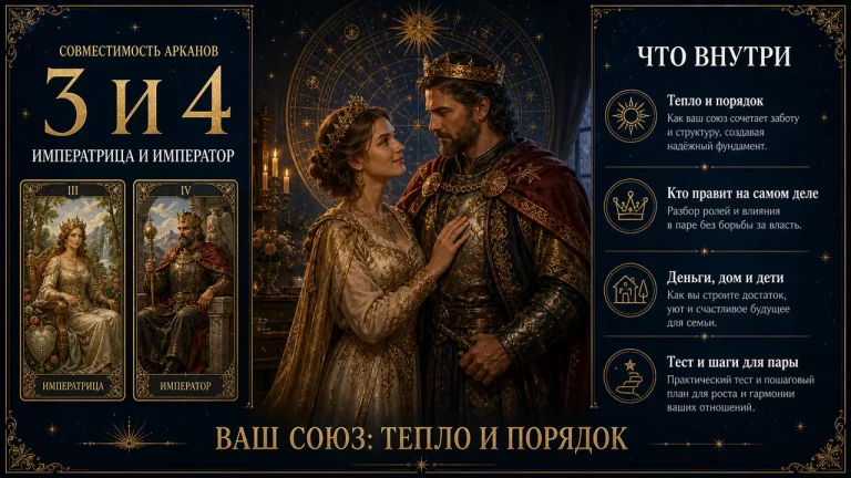 Совместимость арканов 3 и 4 в матрице судьбы: Императрица и Император