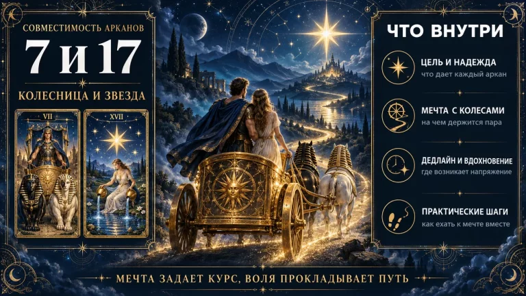 Совместимость арканов 7 и 17: Колесница и Звезда, о чем эта пара